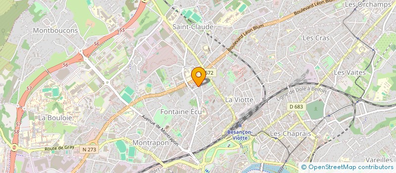 localisation de l'entreprise ULTRAFROID à BESANCON