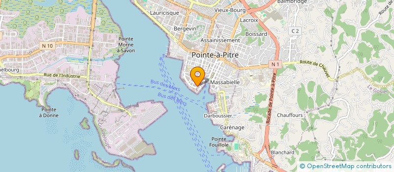 localisation de l'entreprise ULTRAMARINE 1005  POINTE A PITRE