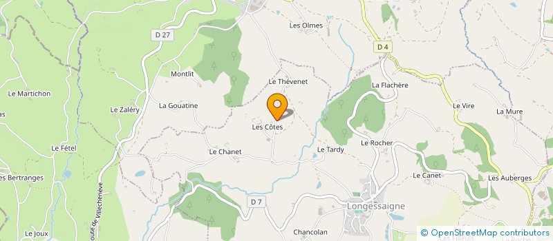 localisation de l'entreprise ULTRAMARINE 1202  LONGESSAIGNE