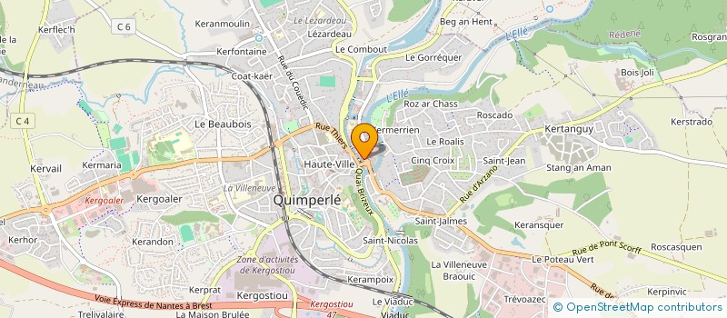 localisation de l'entreprise ULTRAMAUVE ASSO  QUIMPERLE