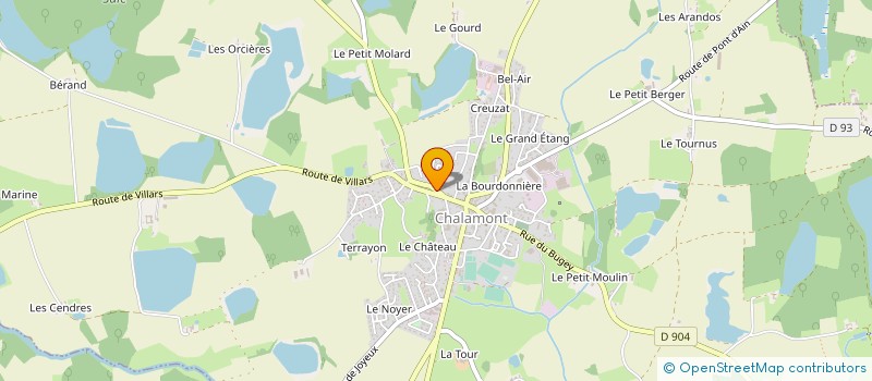 localisation de l'entreprise ULTRANET à CHALAMONT