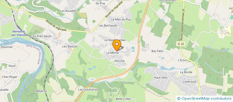 localisation de l'entreprise ULYSSE  VERNEUIL-SUR-VIENNE