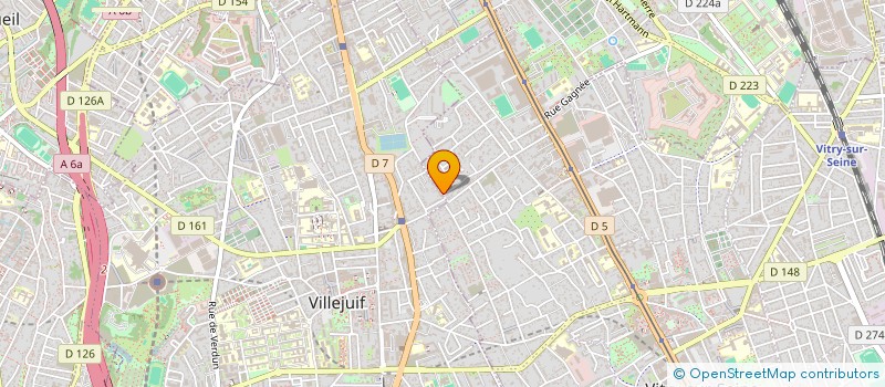 localisation de l'entreprise ULYSSE RECHERCHE ET FORMATION  VILLEJUIF
