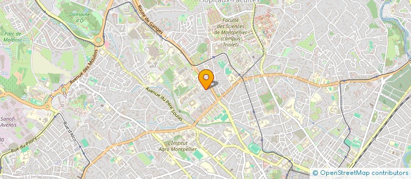 localisation de l'entreprise UM2 RUGBY à MONTPELLIER