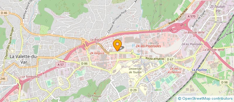 localisation de l'entreprise UMANE à LA VALETTE-DU-VAR