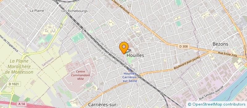 localisation de l'entreprise UMUP - UN MOIS UN PRINT à HOUILLES