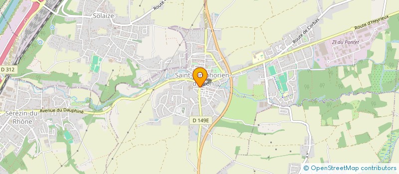 localisation de l'entreprise UN 6EME SENS  SAINT-SYMPHORIEN-D'OZON