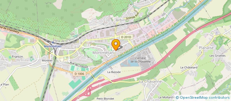 localisation de l'entreprise UN AIR D'ELLES  MONTMELIAN