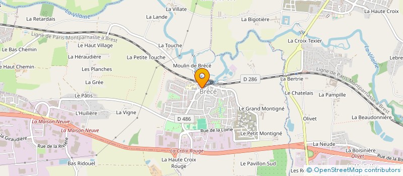 localisation de l'entreprise UN AIR DE FETE A BRECE  BRECE