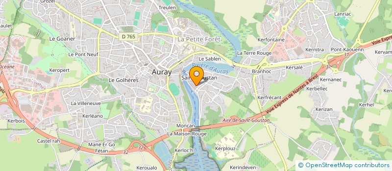 localisation de l'entreprise UN AMOUR DE FETES à AURAY