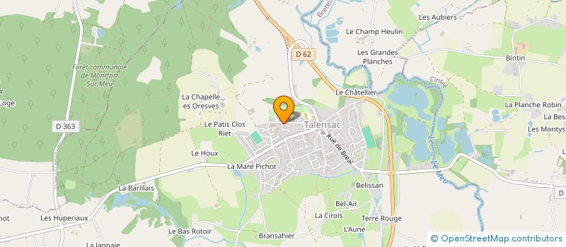 localisation de l'entreprise UN AMOUR DE PUB  TALENSAC