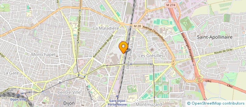 localisation de l'entreprise UN ARTIST INTELL DES CHEMINOTS  DIJON