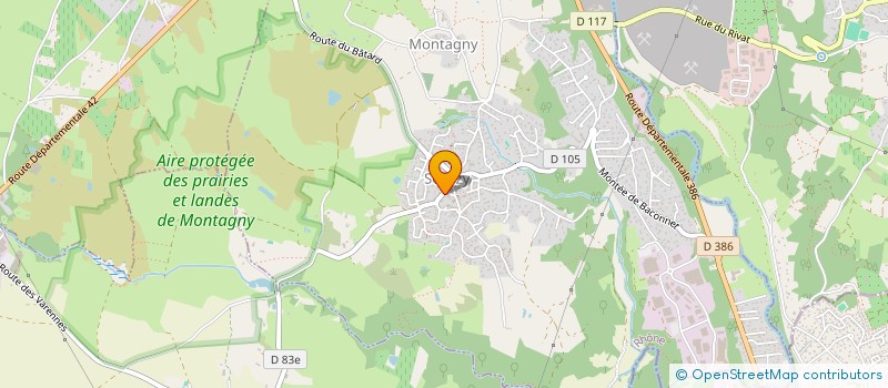 localisation de l'entreprise UN BATTEMENT D'ELLES  MONTAGNY