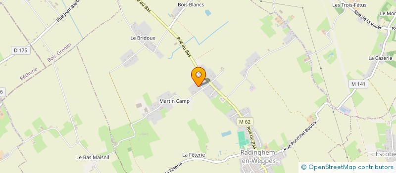 localisation de l'entreprise UN BISOU D'EVA  RADINGHEM-EN-WEPPES