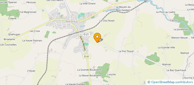 localisation de l'entreprise UN BRIN DE FOLIE  MEDREAC