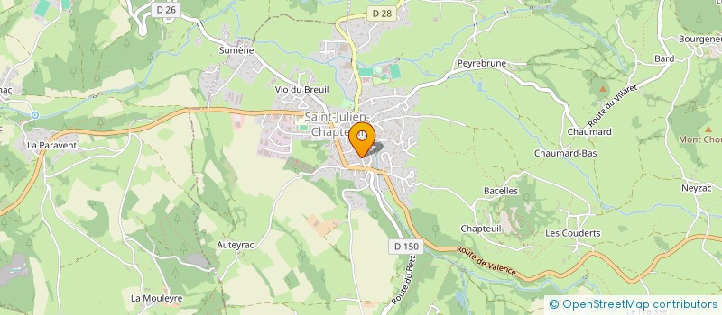 localisation de l'entreprise UN BRIN DE TOIT  SAINT-JULIEN-CHAPTEUIL