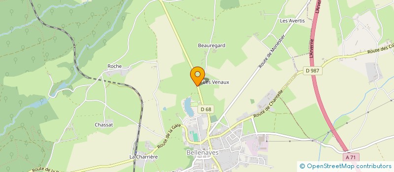 localisation de l'entreprise UN BRIN TORDU à BELLENAVES