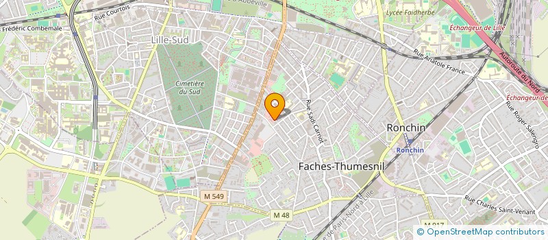 localisation de l'entreprise UN BUT UN MONDE UNE NATION TOUS UNIS à FACHES-THUMESNIL