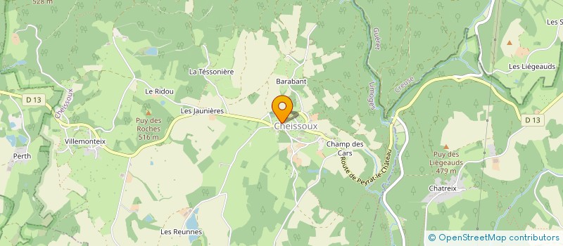 localisation de l'entreprise UN CAFE OU UN SORT à CHEISSOUX