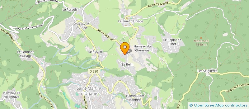 localisation de l'entreprise UN CHALLENGE SOLIDAIRE POUR LES FEMMES à SAINT-MARTIN-D'URIAGE