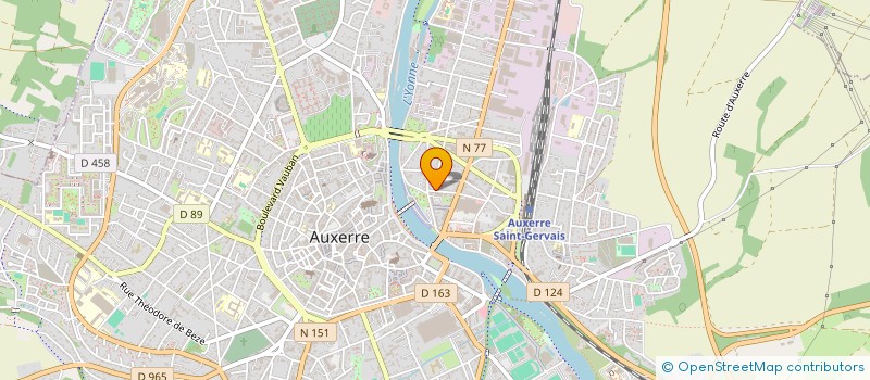 localisation de l'entreprise UN CHIEN - UN SOURIRE (INSTITUT DE ZOOTHERAPIE POUR PERSONNES AGEES ET/OU HANDICAPEES à AUXERRE