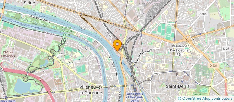 localisation de l'entreprise UN COEUR SUR LA MAIN à SAINT-DENIS