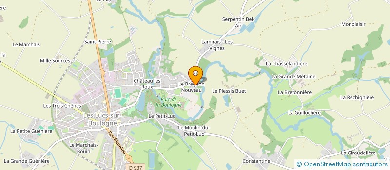 localisation de l'entreprise UN COIN DE JARDIN  LUCS SUR BOULOGNE (LES)