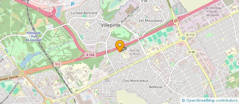 localisation de l'entreprise UN COUP DE POUCE à VILLEPINTE