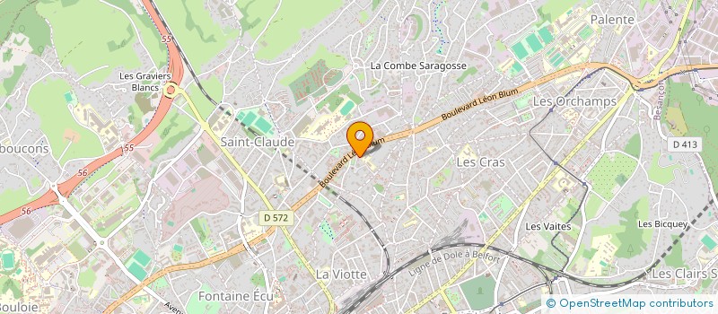 localisation de l'entreprise UN COURTIER à BESANCON