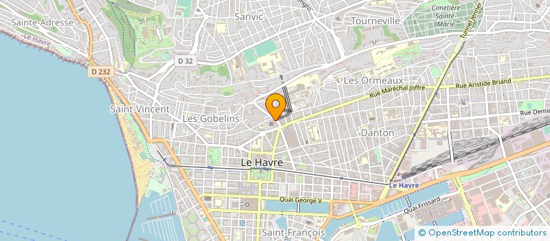 localisation de l'entreprise UN DEP CORDONNIERS BOTTIERS à LE HAVRE