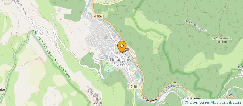 localisation de l'entreprise UN DEUX TROIS  FLORAC TROIS RIVIERES