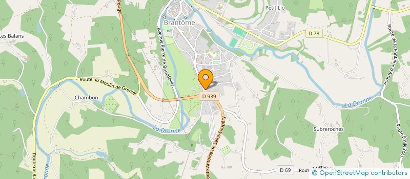 localisation de l'entreprise UN DEUX TROIS à BRANTOME EN PERIGORD