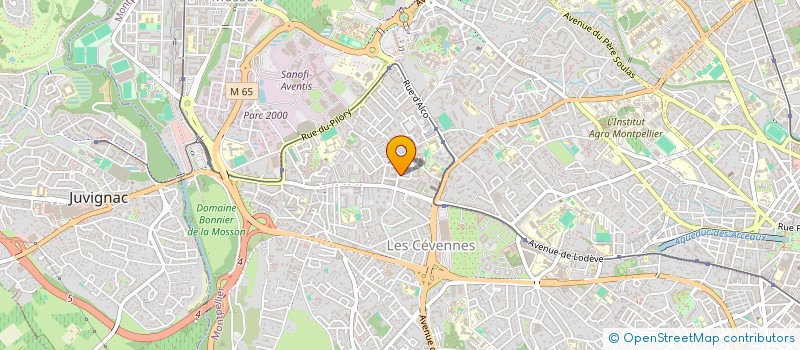 localisation de l'entreprise UN DON, UN SOURIRE à MONTPELLIER