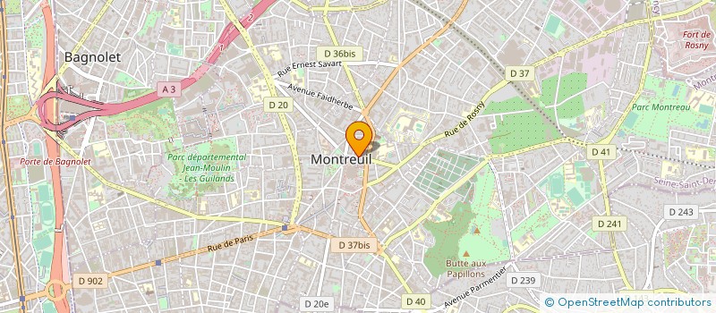 localisation de l'entreprise UN ECRIN VERT à MONTREUIL