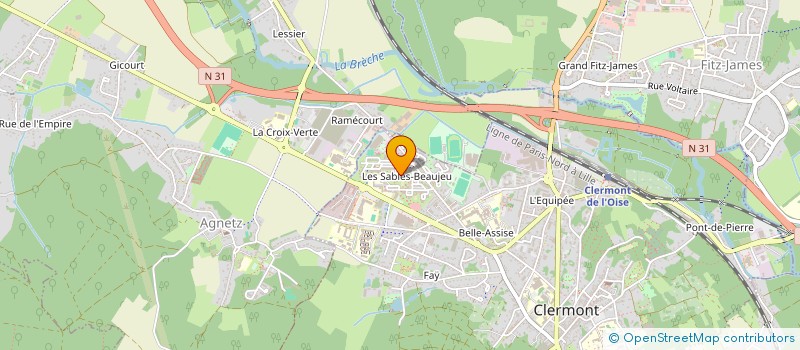 localisation de l'entreprise UN ELAN DE SOLIDARITE POUR KANDIALOU  CLERMONT