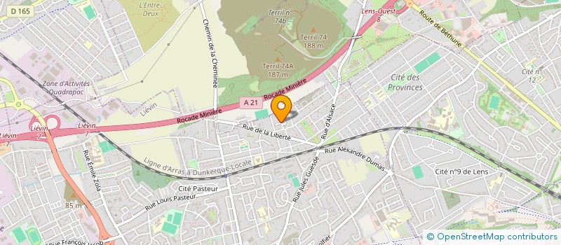 localisation de l'entreprise UN ELAN POUR MIGUEL à LIEVIN