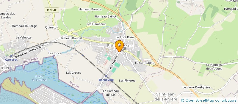 localisation de l'entreprise UN ESPOIR POUR LES CHATONS DU COTENTIN  BARNEVILLE-CARTERET