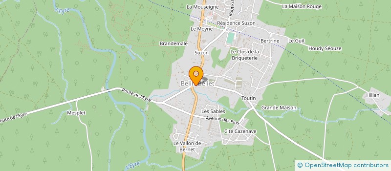 localisation de l'entreprise UN ESPRIT DE COM  BELIN-BELIET