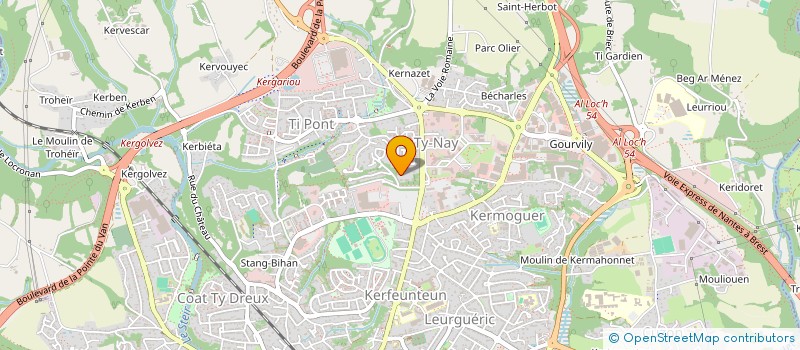 localisation de l'entreprise UN EVENTAIL D'EVENEMENTS  QUIMPER