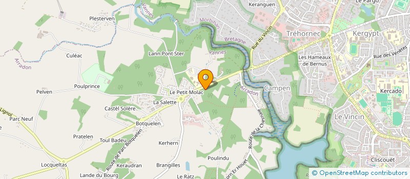 localisation de l'entreprise UN GEN SPORTIVE L'ENS LIBRE  ARRADON