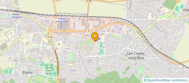 localisation de l'entreprise UN GESTE POUR LA VIE à LES CLAYES-SOUS-BOIS