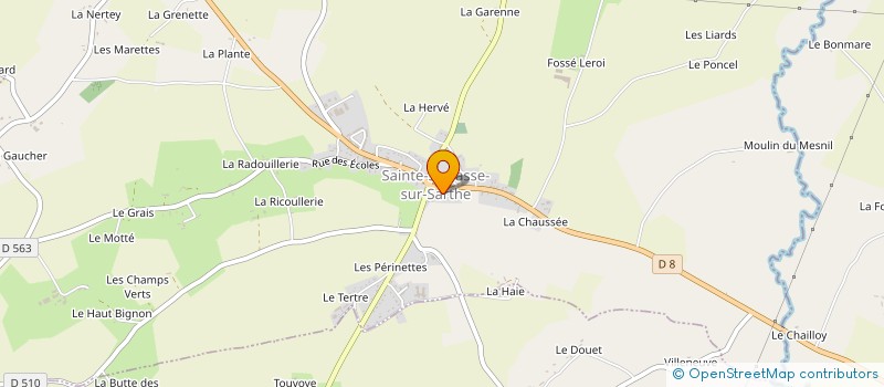 localisation de l'entreprise UN HAIR D'ANGE à SAINTE-SCOLASSE-SUR-SARTHE