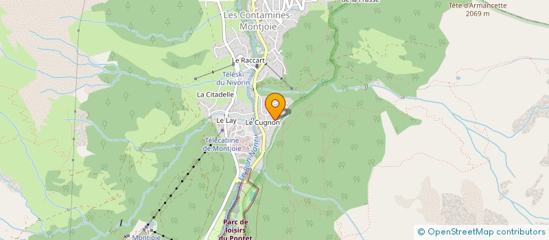 localisation de l'entreprise UN HORIZON POUR LES CONTAMINES MONTJOIE  LES CONTAMINES-MONTJOIE