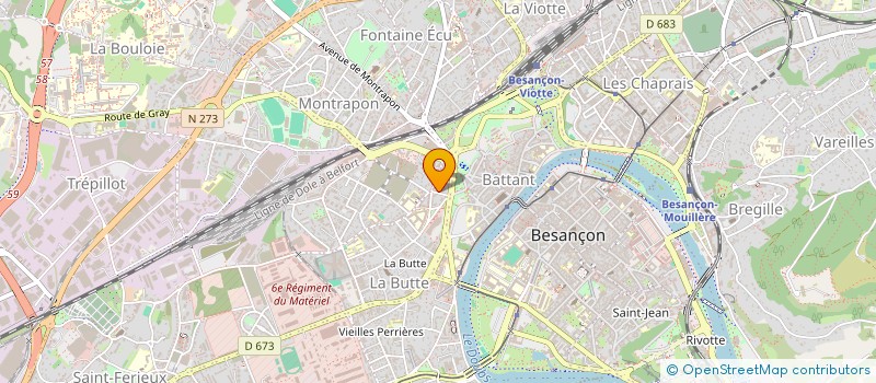 localisation de l'entreprise UN INSTANT UN SOURIRE à BESANCON