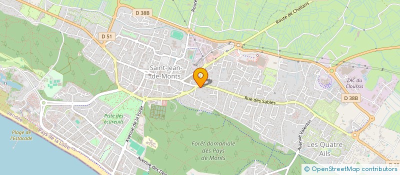 localisation de l'entreprise UN JARDIN FLEURY à SAINT-JEAN-DE-MONTS