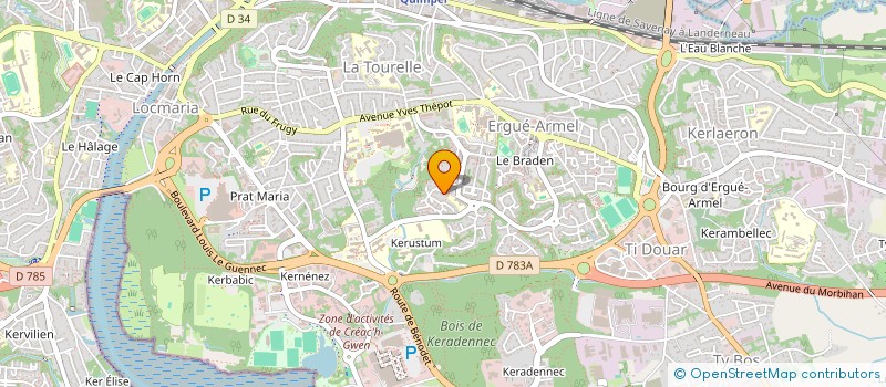 localisation de l'entreprise UN JARDIN PRES DE LA MER à QUIMPER