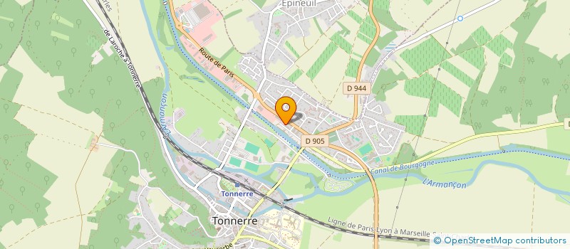 localisation de l'entreprise UN JOUR SUR L EAU à TONNERRE