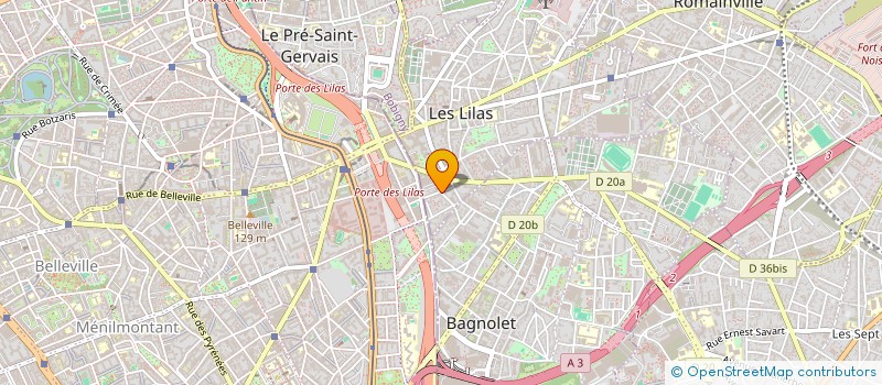 localisation de l'entreprise UN LIEU POUR RESPIRER  LES LILAS