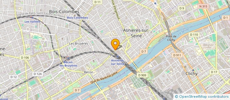 localisation de l'entreprise UN LOOK POUR TOUS MARNE 92 à ASNIERES-SUR-SEINE