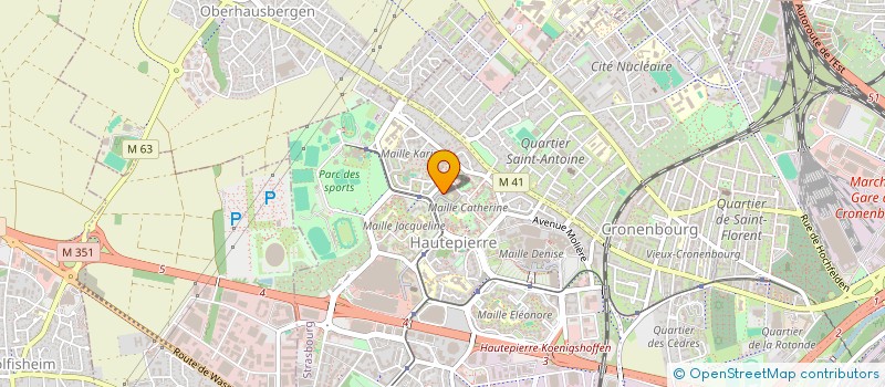 localisation de l'entreprise UN PAS POUR DEMAIN à STRASBOURG